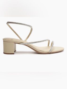 NEW!! Alexandre Birman Polly Zircone & Leather Sandals US 9.5